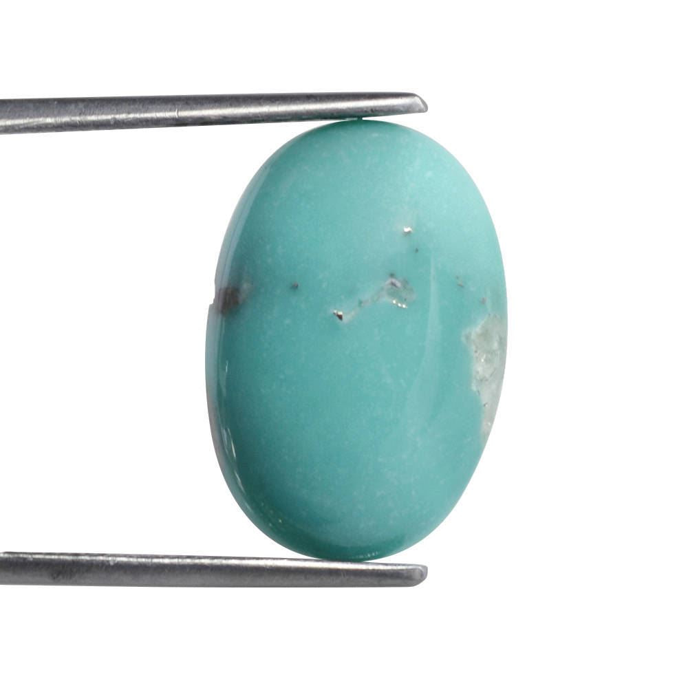 MEXICAN TURQUOISE OVAL CAB (WITH MATRIX PYRITE) 19X13MM 9.13 Cts.