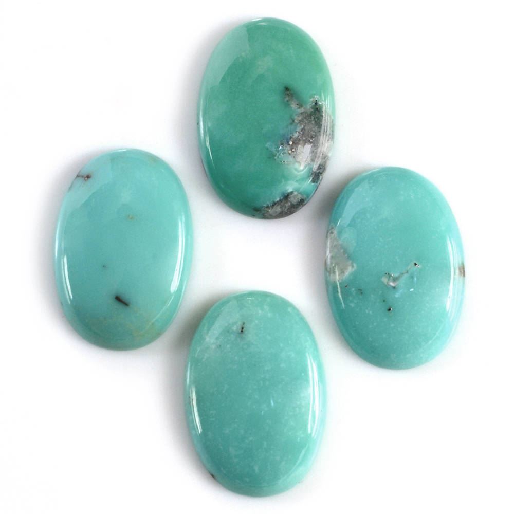 MEXICAN TURQUOISE OVAL CAB (WITH MATRIX PYRITE) 19X13MM 9.13 Cts.