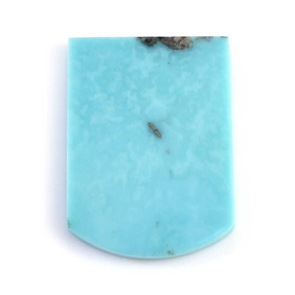 MEXICAN TURQUOISE FLAT BARREL SHAPE PLATE (WITH MATRIX PYRITE) 29X21.50MM 28.75 Cts.