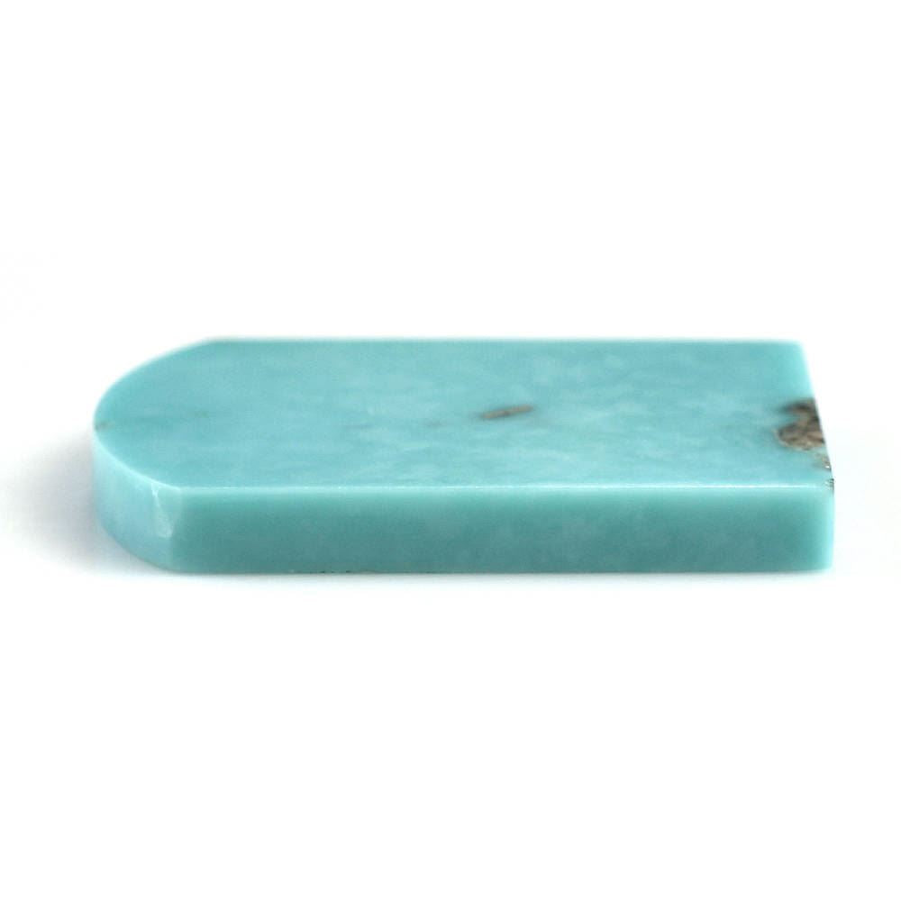 MEXICAN TURQUOISE FLAT BARREL SHAPE PLATE (WITH MATRIX PYRITE) 29X21.50MM 28.75 Cts.