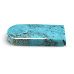 MEXICAN TURQUOISE FLAT BARREL SHAPE PLATE (WITH MATRIX PYRITE) 29X21.50MM 25.14 Cts.