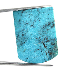 MEXICAN TURQUOISE FLAT BARREL SHAPE PLATE (WITH MATRIX PYRITE) 29X21.50MM 25.14 Cts.