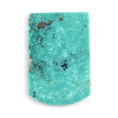 MEXICAN TURQUOISE FLAT BARREL SHAPE PLATE (WITH MATRIX PYRITE) 32X21MM 29.74 Cts.