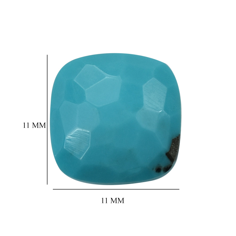 TURQUOISE IRREGULAR CUT CUSHION CAB (H/D) 11MM 4.55 Cts.