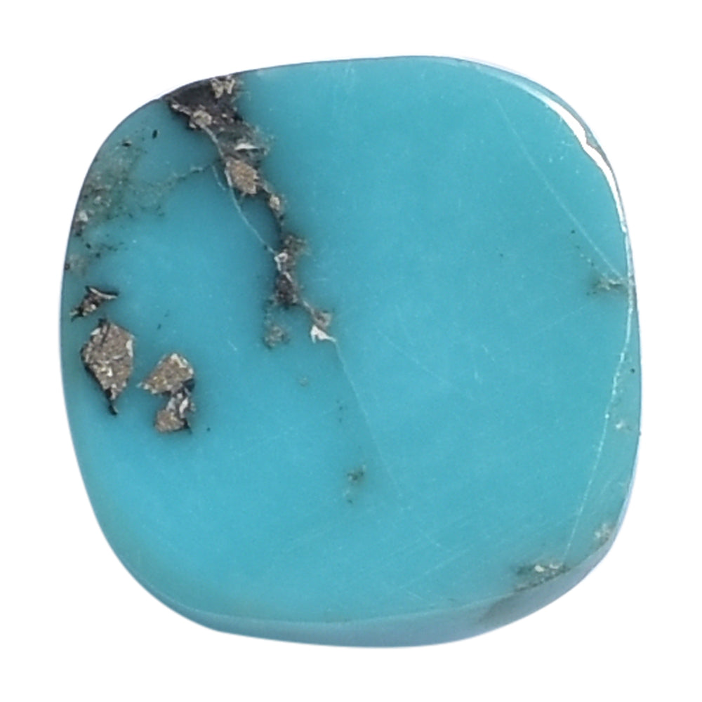 TURQUOISE CUSHION CAB WITH TWO (FULL DRILL) 10MM 5.13 Cts.