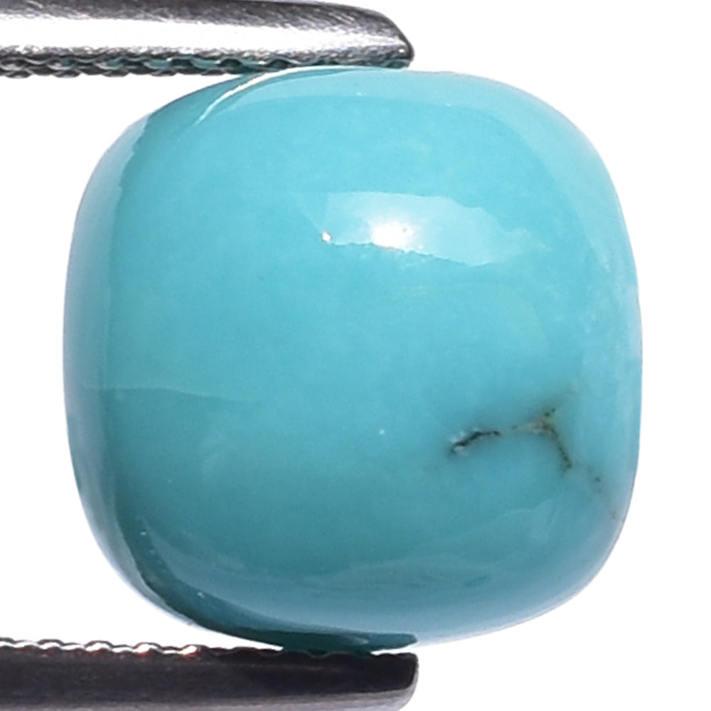 TURQUOISE CUSHION CAB WITH TWO (FULL DRILL) 10MM 5.13 Cts.