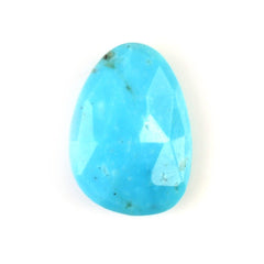 MEXICAN TURQUOISE ROSE CUT BRIOLETTE PEARISH (AA) 14X10MM 3.35 Cts.