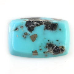 MEXICAN TURQUOISE TABLE CUT CUSHION (WITH MATRIX PYRITE) 18X12MM 7.51 Cts.
