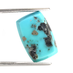 MEXICAN TURQUOISE TABLE CUT CUSHION (WITH MATRIX PYRITE) 18X12MM 7.51 Cts.