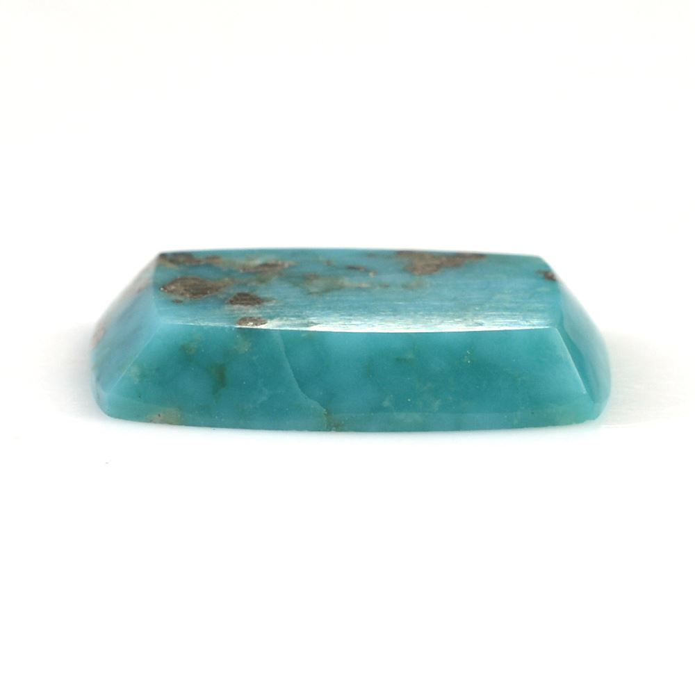 MEXICAN TURQUOISE TABLE CUT CUSHION (WITH MATRIX PYRITE) 18X12MM 6.91 Cts.