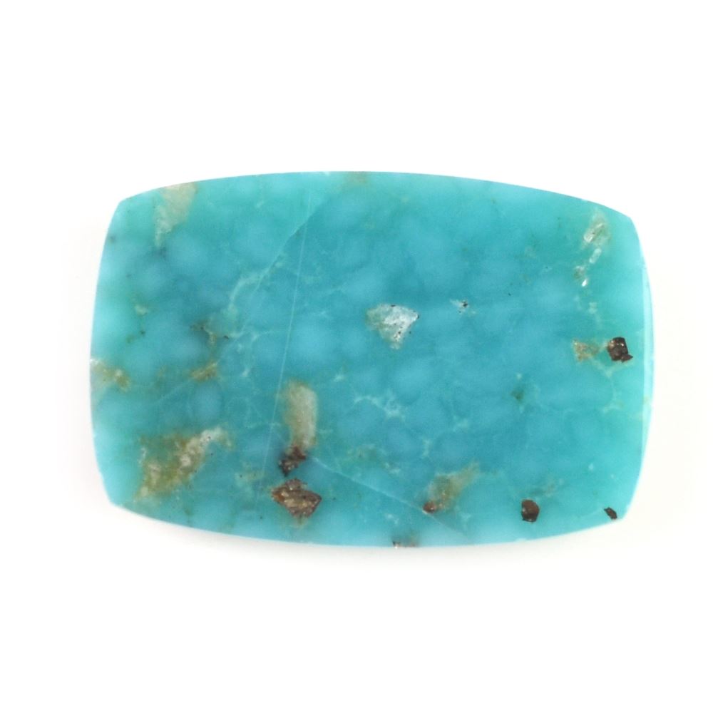 MEXICAN TURQUOISE TABLE CUT CUSHION (WITH MATRIX PYRITE) 18X12MM 6.91 Cts.