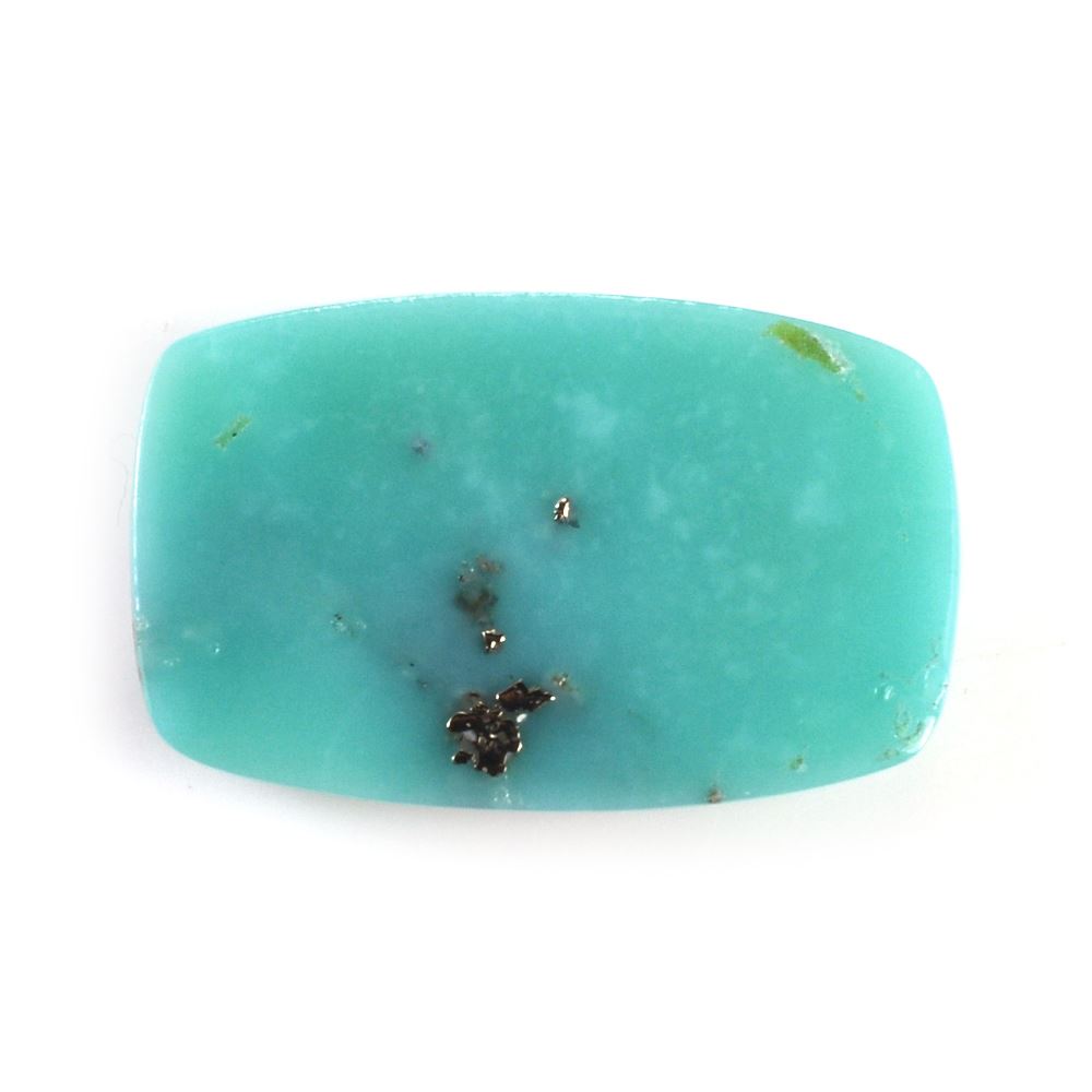 MEXICAN TURQUOISE CUSHION CAB (WITH MATRIX PYRITE) 16X10MM 4.71 Cts.
