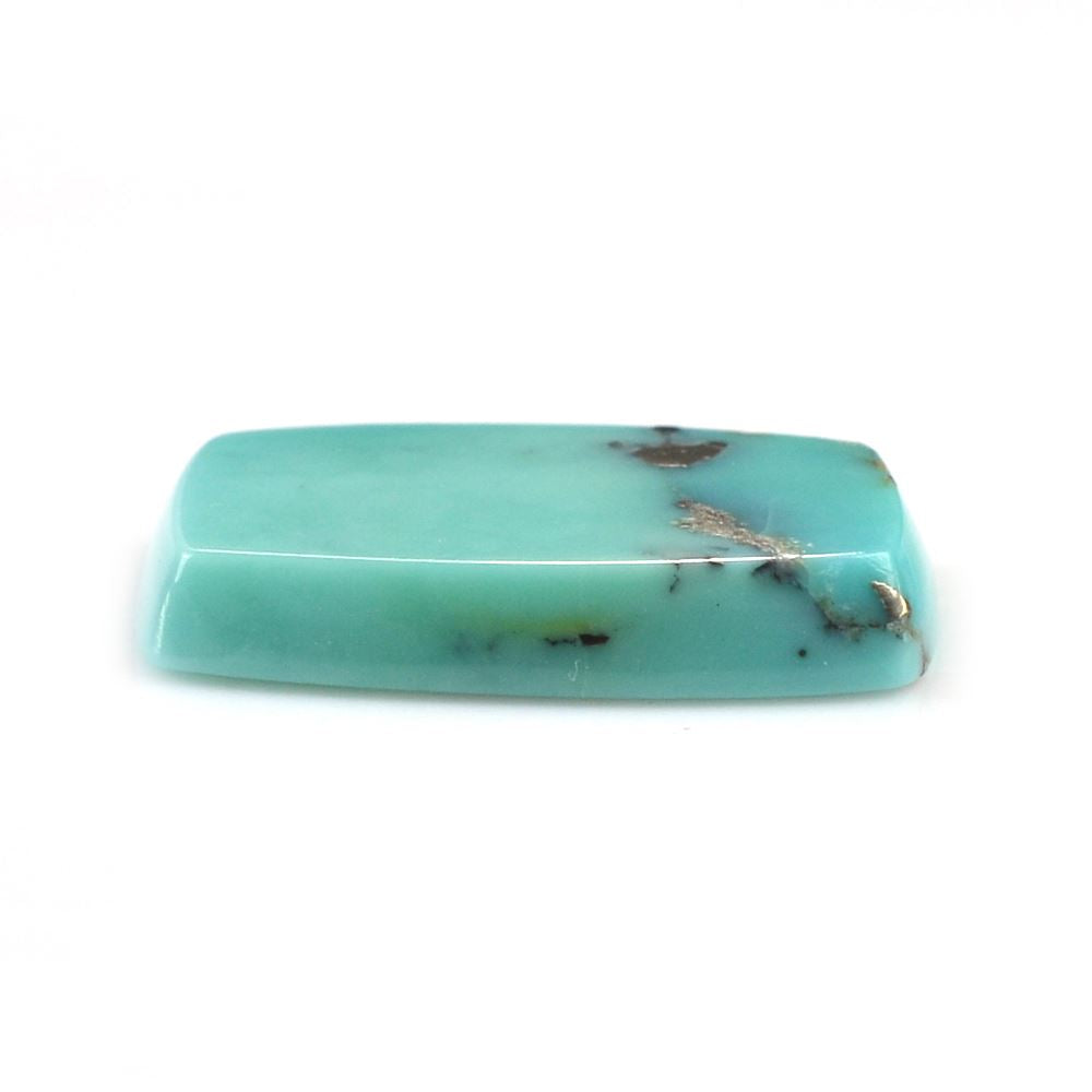 MEXICAN TURQUOISE TABLE CUT CUSHION CAB (WITH MATRIX PYRITE) 18X12MM 7.50 Cts.