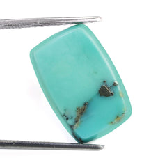 MEXICAN TURQUOISE TABLE CUT CUSHION CAB (WITH MATRIX PYRITE) 18X12MM 7.50 Cts.