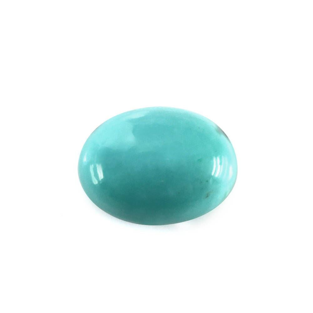 MEXICAN TURQUOISE OVAL CAB (SI) (BLUE GREEN) 8X6MM 1.09 Cts.