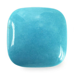 MEXICAN TURQUOISE LENTIL CUSHION (SI) (BLUE) 14MM 8.07 Cts.