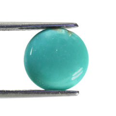 MEXICAN TURQUOISE LENTIL ROUND (SI) (BLUE GREEN) 12MM 5.54 Cts.