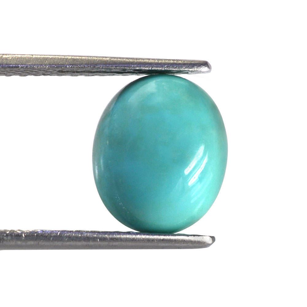 MEXICAN TURQUOISE OVAL CAB (SI) (BLUE GREEN) 12X10MM 4.36 Cts.
