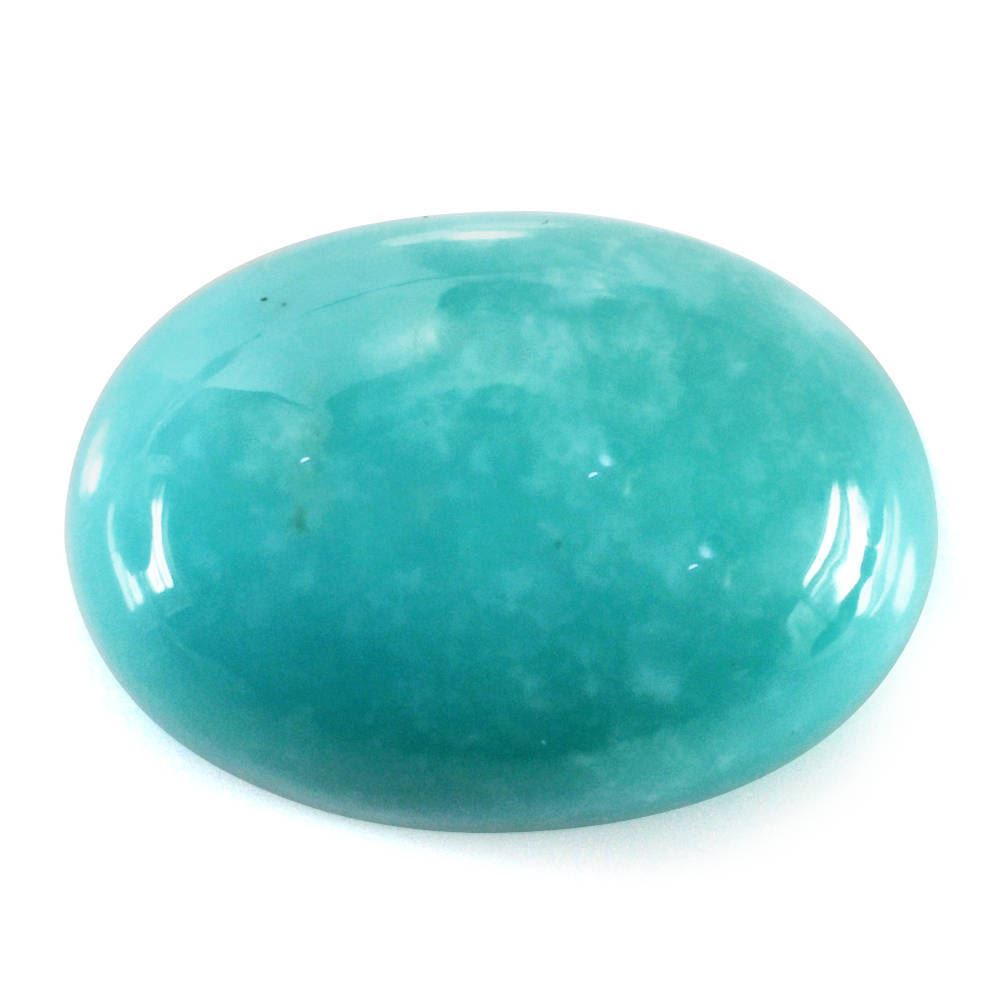MEXICAN TURQUOISE OVAL CAB (SI) (BLUE GREEN) 14X10MM 5.34 Cts.