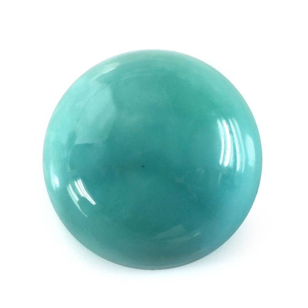 MEXICAN TURQUOISE ROUND CAB (SI) (BLUE) (GREEN) 12MM 6.66 Cts.