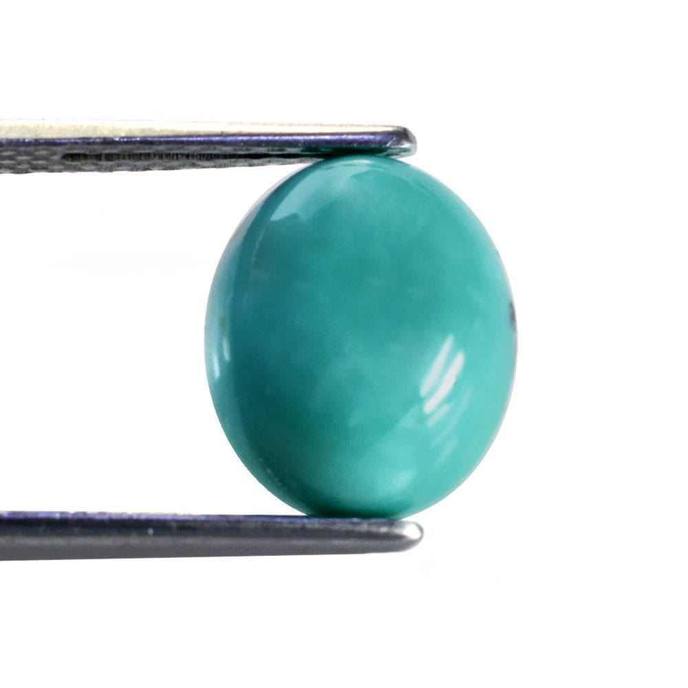 MEXICAN TURQUOISE OVAL CAB (SI) (BLUE GREEN) 12X10MM 4.69 Cts.