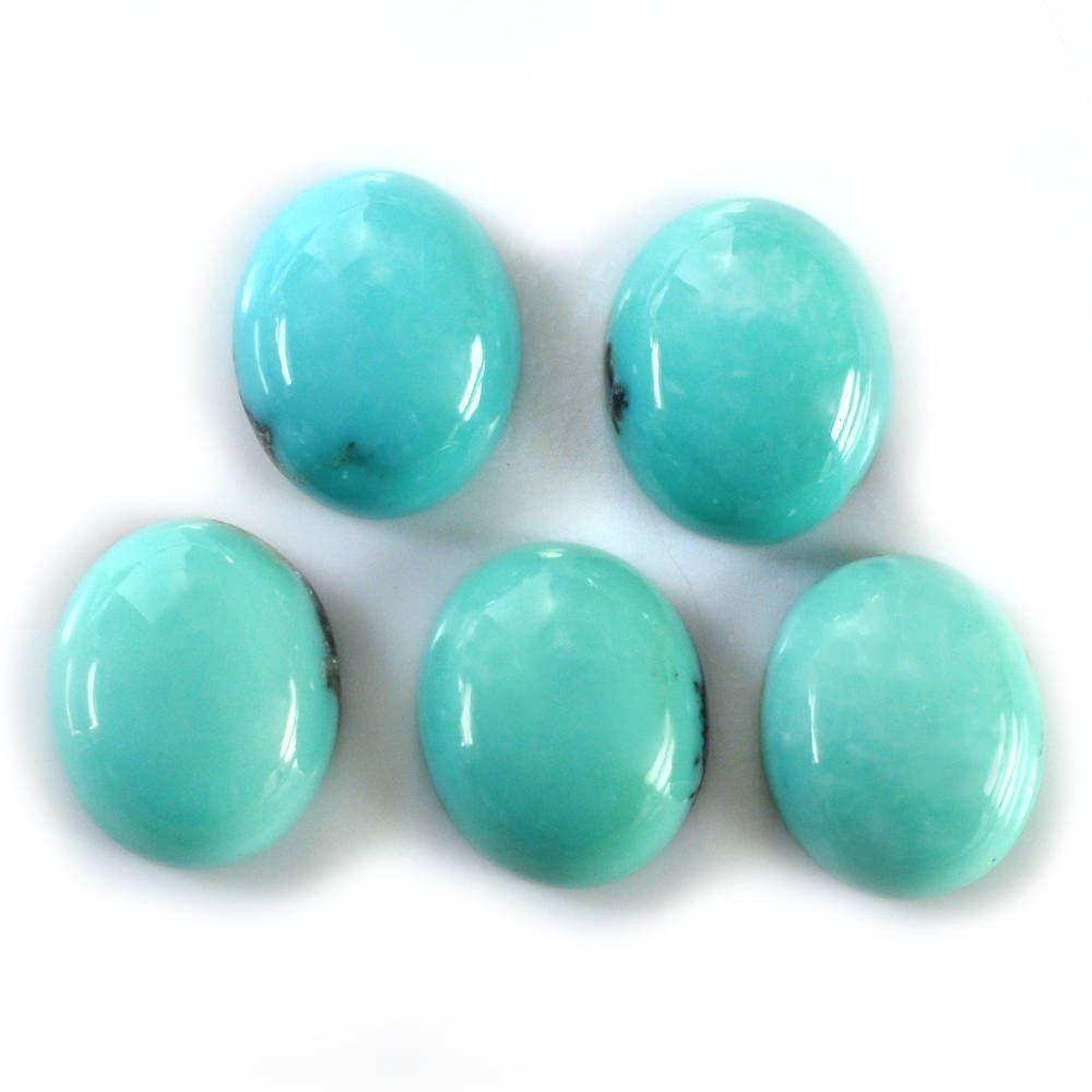 MEXICAN TURQUOISE OVAL CAB (SI) (BLUE GREEN) 12X10MM 4.69 Cts.