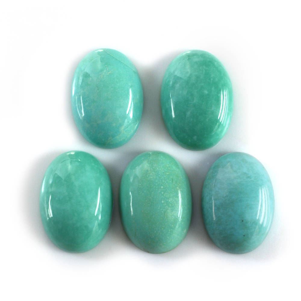 MEXICAN TURQUOISE OVAL CAB (SI) (GREEN) 14X10MM 5.30 Cts.