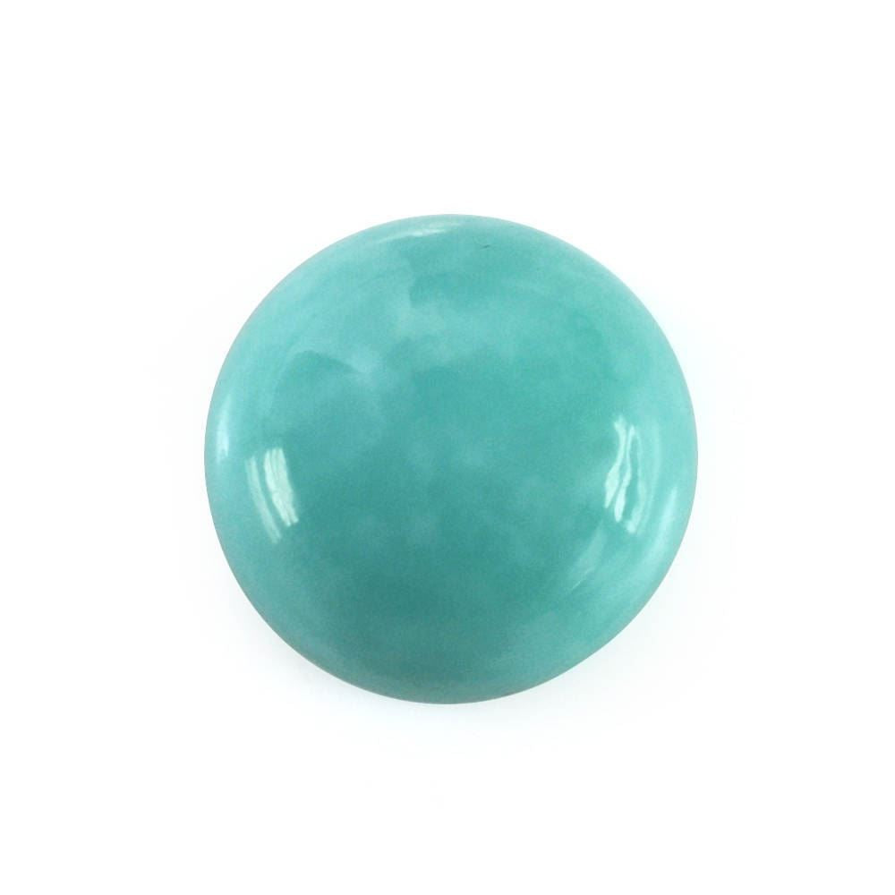 MEXICAN TURQUOISE ROUND CAB (SI) (BLUE-GREEN) 8MM 1.93 Cts.
