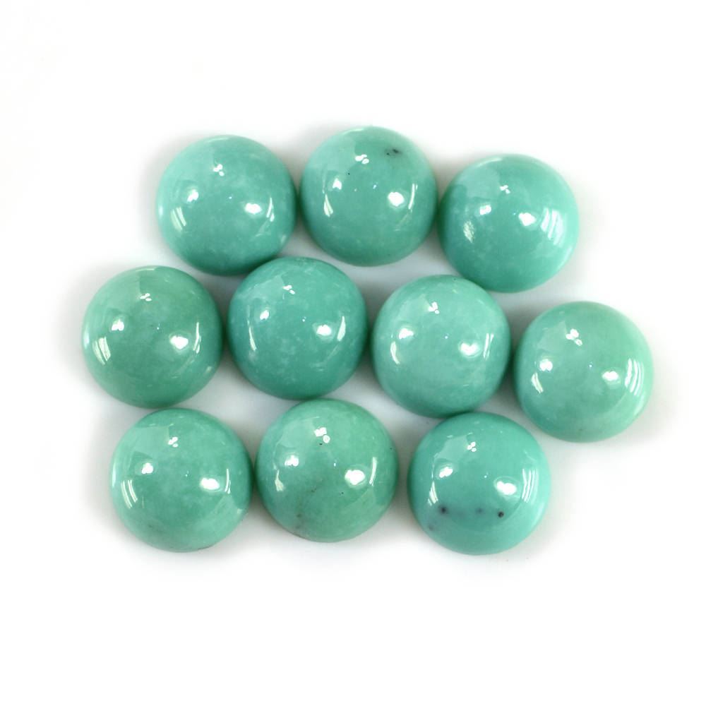 MEXICAN TURQUOISE ROUND CAB (SI) (GREEN) 8MM 1.96 Cts.
