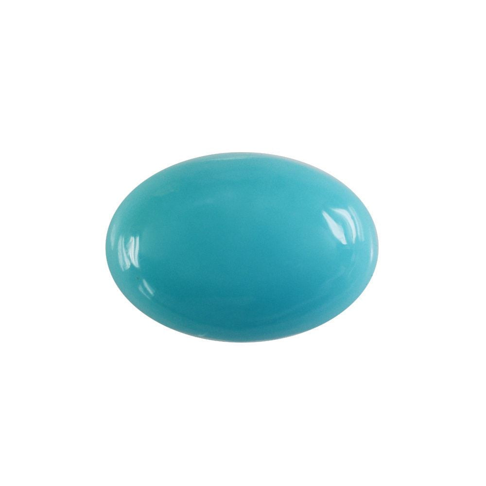 MEXICAN TURQUOISE OVAL CAB 6X4MM 0.39 Cts.