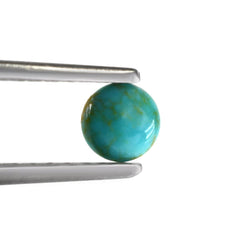 KINGMAN TURQUOISE ROUND CAB (GOLDEN BROWN MATRIX) 5MM 0.38 Cts.