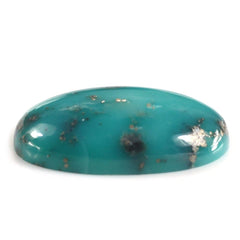 MEXICAN TURQUOISE OVAL CAB (WITH MATRIX PYRITE) 19X13MM 8.98 Cts.