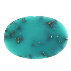 MEXICAN TURQUOISE OVAL CAB (WITH MATRIX PYRITE) 19X13MM 8.98 Cts.