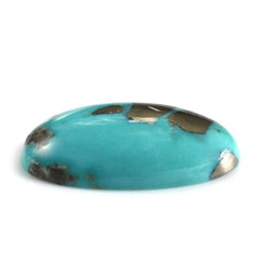MEXICAN TURQUOISE OVAL CAB (WITH MATRIX PYRITE) 19X13MM 8.83 Cts.