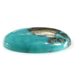 MEXICAN TURQUOISE OVAL CAB (WITH MATRIX PYRITE) 20X14MM 9.78 Cts.