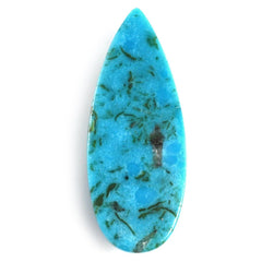 BLUE TURQUOISE PEAR CAB (WITH MATRIX PYRITE) 30X12MM 15.37 Cts.