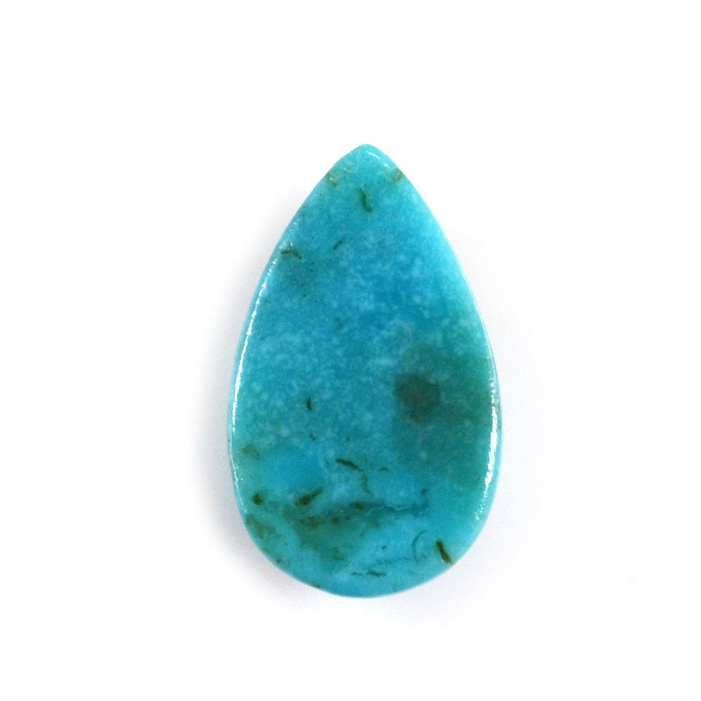 BLUE TURQUOISE PEAR CAB (WITH MATRIX PYRITE) 10X6MM 1.29 Cts.