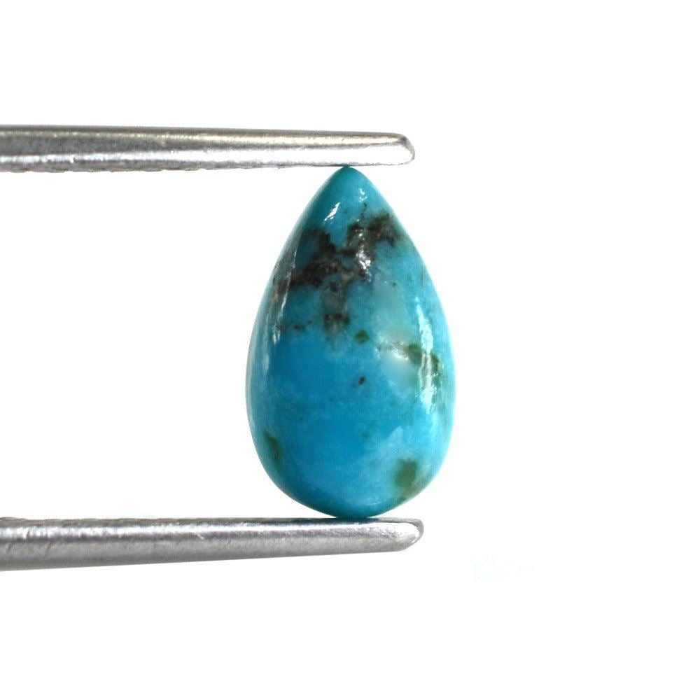 BLUE TURQUOISE PEAR CAB (WITH MATRIX PYRITE) 10X6MM 1.29 Cts.