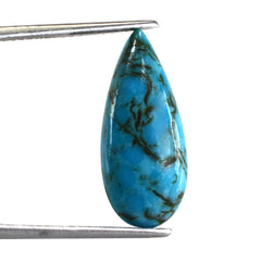 BLUE TURQUOISE PEAR CAB (WITH MATRIX PYRITE) 23X10MM 7.18 Cts.
