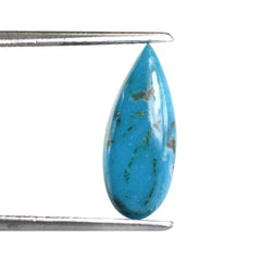 BLUE TURQUOISE PEAR CAB (WITH MATRIX PYRITE) 17X7MM 2.86 Cts.