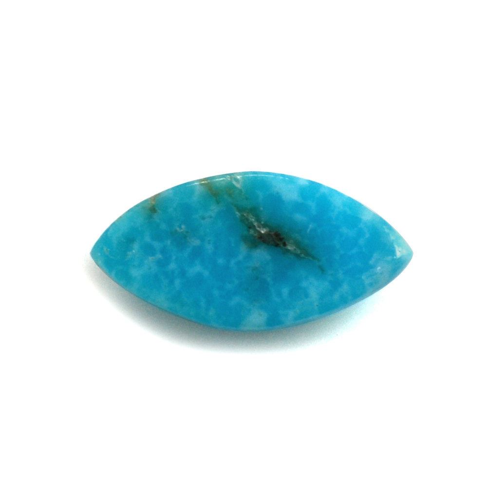BLUE TURQUOISE MARQUISE CAB (WITH MATRIX PYRITE) 10X5MM 0.80 Cts.