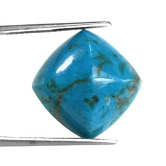 BLUE TURQUOISE SUGARLOAF CUSHION (WITH MATRIX PYRITE) 17MM 14.95 Cts.