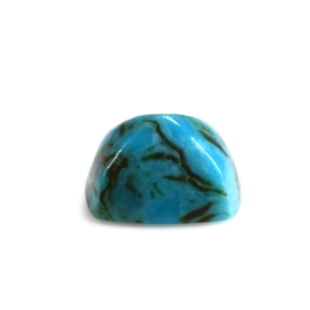BLUE TURQUOISE SUGARLOAF CUSHION (WITH MATRIX PYRITE) 8MM 1.94 Cts.