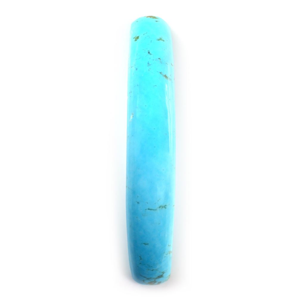 MEXICAN TURQUOISE HALF MOON FANCY CAB (WITH GOLDEN MATRIX) 61.40X11MM 27.44 Cts.