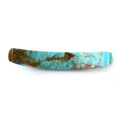 MEXICAN TURQUOISE HALF MOON FANCY CAB (WITH BROWN MATRIX) 61.40X11MM 28.59 Cts.
