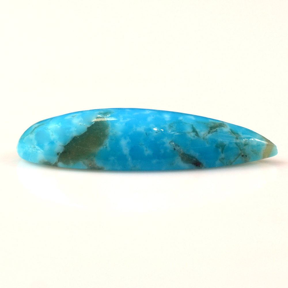 BLUE TURQUOISE PEAR CAB (WITH BROWN MATRIX) 17X7MM 2.92 Cts.