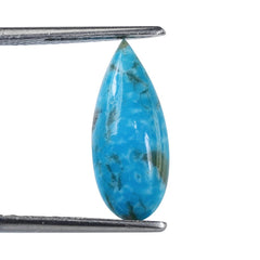 BLUE TURQUOISE PEAR CAB (WITH BROWN MATRIX) 17X7MM 2.92 Cts.