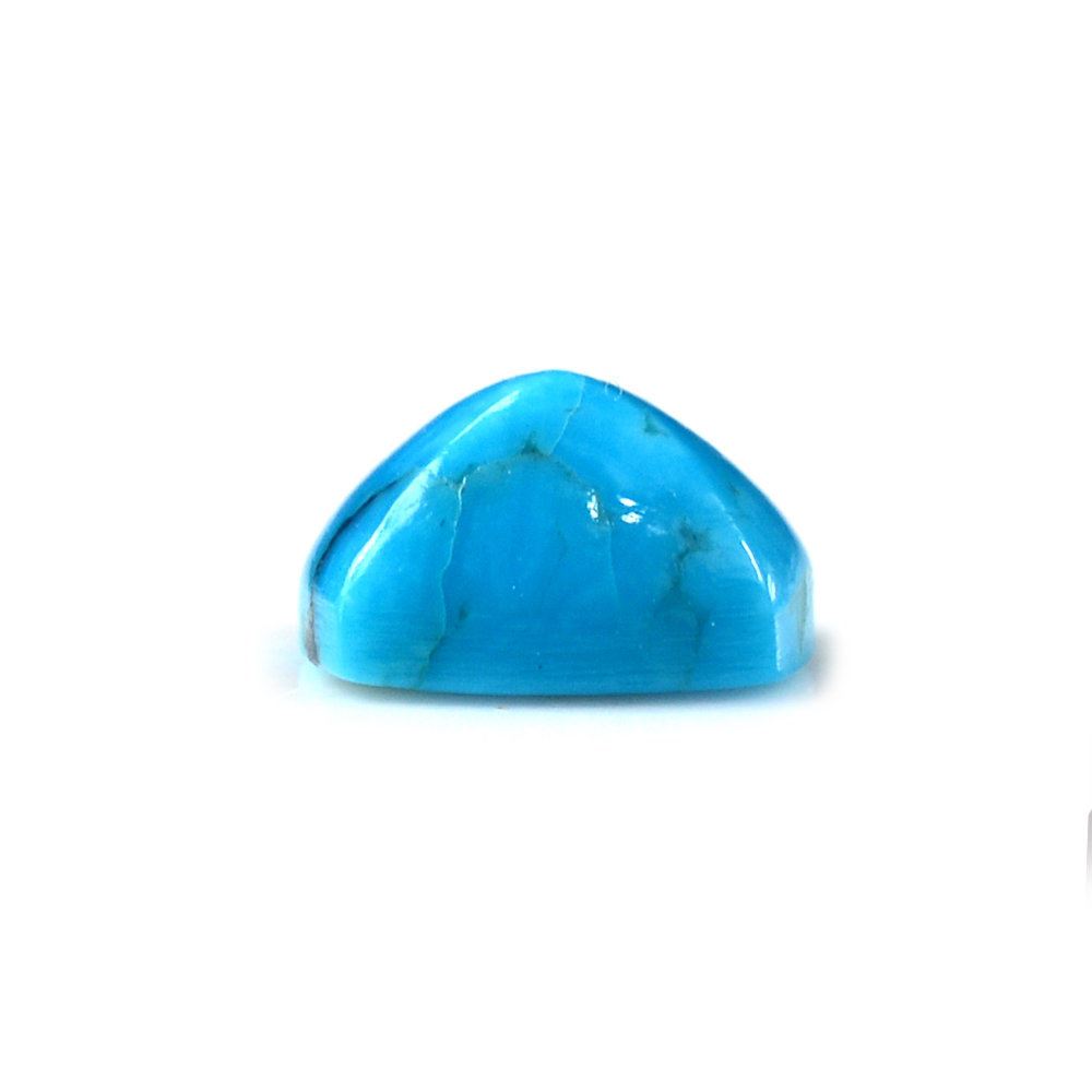 BLUE TURQUOISE PYRAMID CUSHION CAB (WITH BROWN MATRIX) 8MM 2.04 Cts.