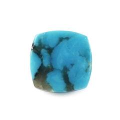 BLUE TURQUOISE PYRAMID CUSHION CAB (WITH BROWN MATRIX) 8MM 2.04 Cts.
