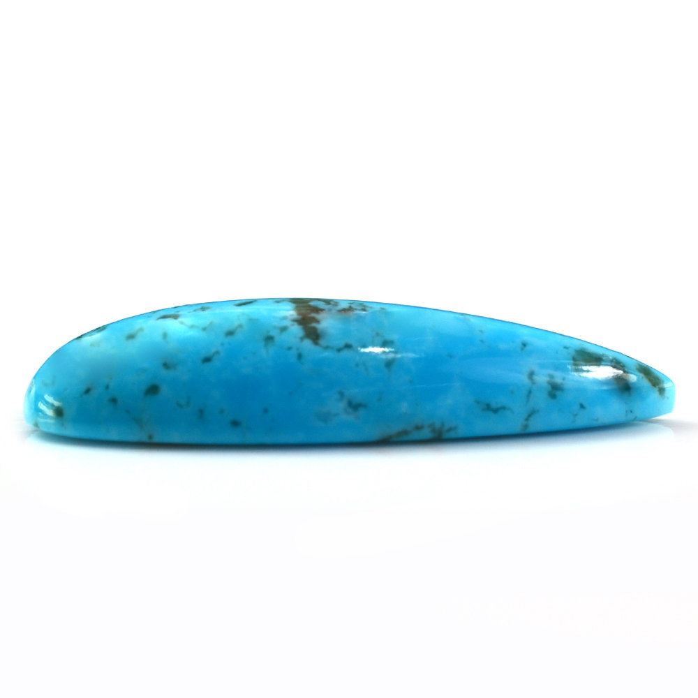 BLUE TURQUOISE PEAR CAB (WITH BROWN MATRIX) 30X12MM 12.05 Cts.